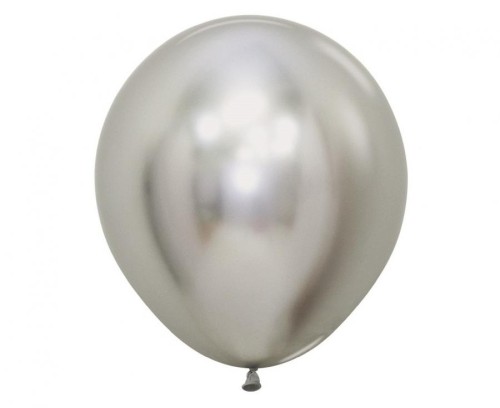 Balony Sempertex 18", Chromowane Srebrne, 15 szt.
