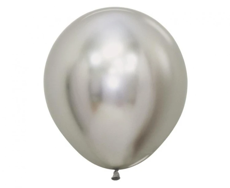 Balony Sempertex 18", Chromowane Srebrne, 15 szt.