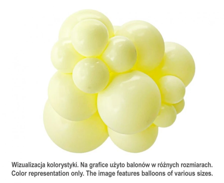Balony Tuftex 11", pastel cytrynowe, 100 szt.