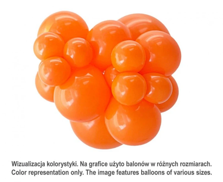 Balony Tuftex 11", pastel pomarańczowe, 100 szt.