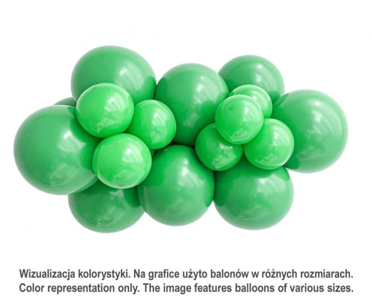 Balony Tuftex 11", pastel zielone, 100 szt.