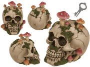 Skarbonka czaszka z grzybami - mroczna dekoracja gotycka na kluczyk  (1).png