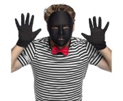 Maska mima czarna - plastikowa maska teatralna Boland