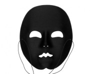Maska mima czarna - plastikowa maska teatralna Boland