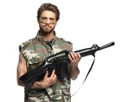 Pompowany pistolet SWAT 55 cm - czarny pistolet foliowy Boland
