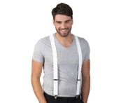 Szelki białe regulowane 3,5 cm - eleganckie szelki Gangstera Boland