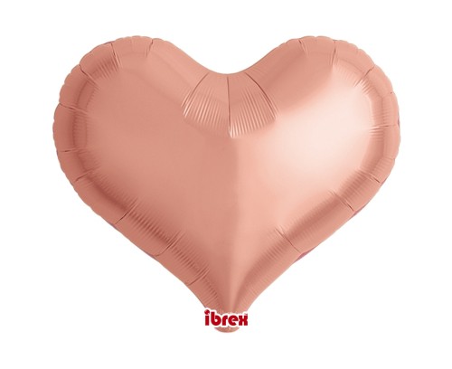 Balon Ibrex Hel, serce Jelly 14", Metallic Rose Gold, 5 szt.