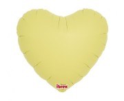 Balon Ibrex Hel, serce 14", Pastel Yellow, 5 szt.