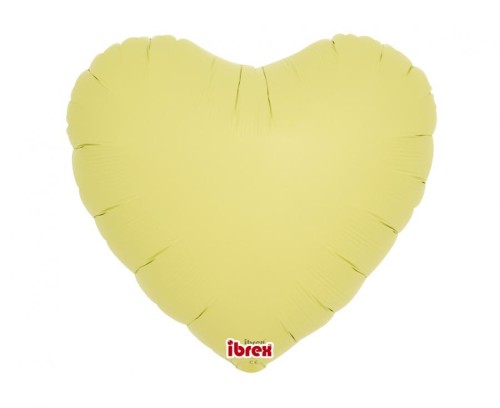 Balon Ibrex Hel, serce 14", Pastel Yellow, 5 szt.