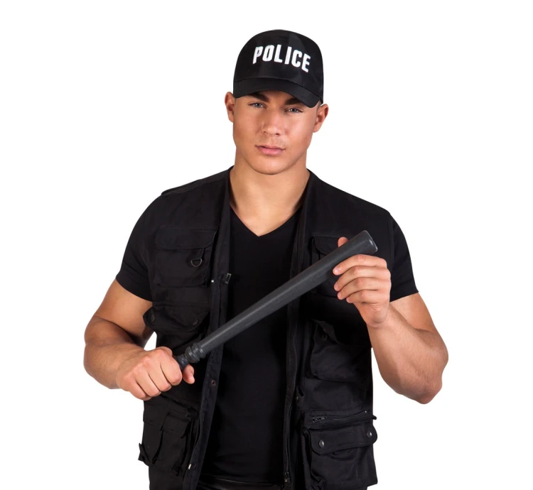 Pałka policyjna 50 cm - czarna pałka policjanta Boland