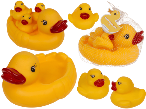 Gumowe kaczuszki do kąpieli - Zestaw mama i 3 kaczuszki piszczące  (1).png