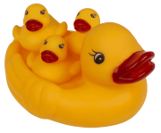 Gumowe kaczuszki do kąpieli - Zestaw mama i 3 kaczuszki piszczące  (3).png