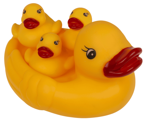Gumowe kaczuszki do kąpieli - Zestaw mama i 3 kaczuszki piszczące  (3).png