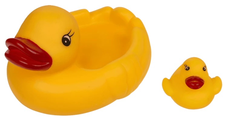Gumowe kaczuszki do kąpieli - Zestaw mama i 3 kaczuszki piszczące  (5).png