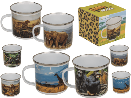 Kubek emaliowany Safari - Kubek podróżnika ze zwierzętami 350ml  (1).png