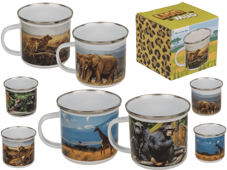 Kubek emaliowany Safari - Kubek podróżnika ze zwierzętami 350ml  (1).png