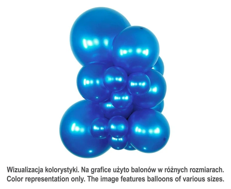 Balony Sempertex 12", Metallic Niebieskie, 50 szt.