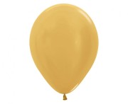 Balony Sempertex 12", Metaliczne, Złote, 50 szt.
