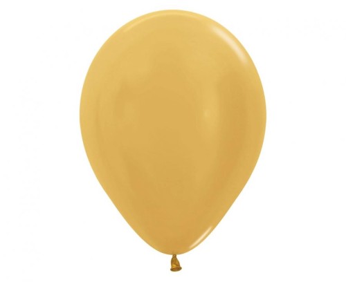 Balony Sempertex 12", Metaliczne, Złote, 50 szt.