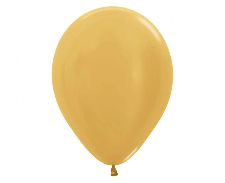 Balony Sempertex 12", Metaliczne, Złote, 50 szt.