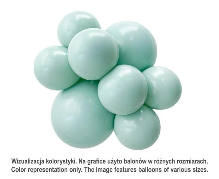 Balony Tuftex 17", pastel miętowe, 25 szt.