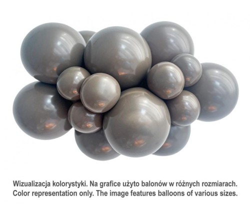 Balony Tuftex 17", pastel czekoladowe, 25 szt.