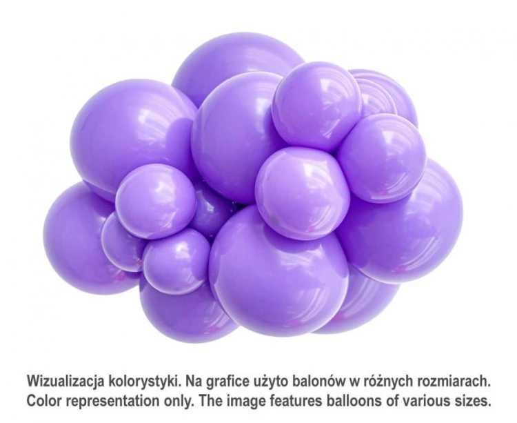 Balony Tuftex 17", pastel lawendowe, 25 szt.