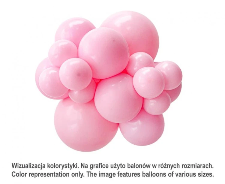 Balony Tuftex 17", pastel baby pink, 25 szt.