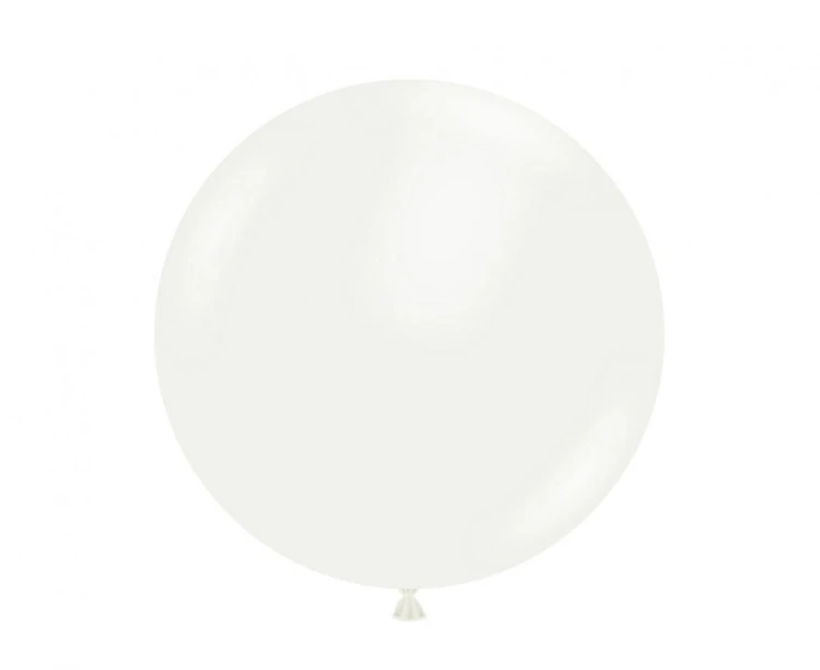 Balony Tuftex 17", pastel białe, 25 szt.