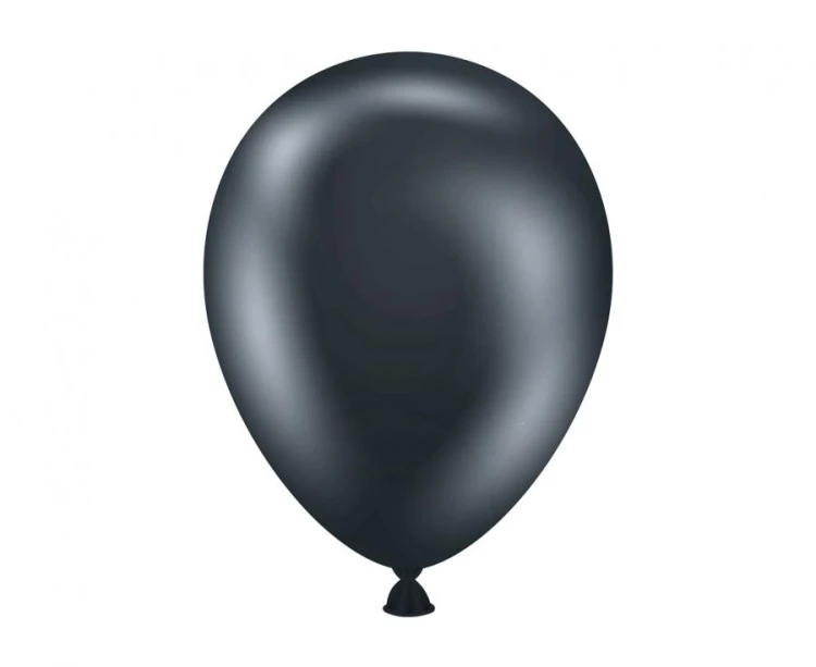Balony Tuftex 5", metalik czarne, 50 szt.