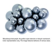 Balony Tuftex 5", metalik czarne, 50 szt.