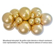 Balony Tuftex 5", metalik złote, 50 szt.