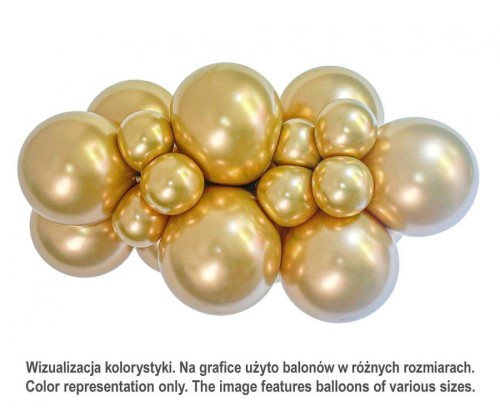 Balony Tuftex 5", metalik złote, 50 szt.