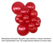 Balony Sempertex 12", Metallic Czerwone, 50 szt.