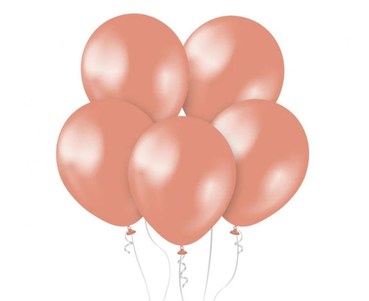 Balony Kalisan 11", metalik różowo-złote, 50 szt.