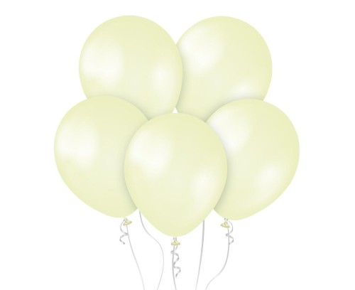 Balony Kalisan 11", perłowe cytrynowe, 50 szt.