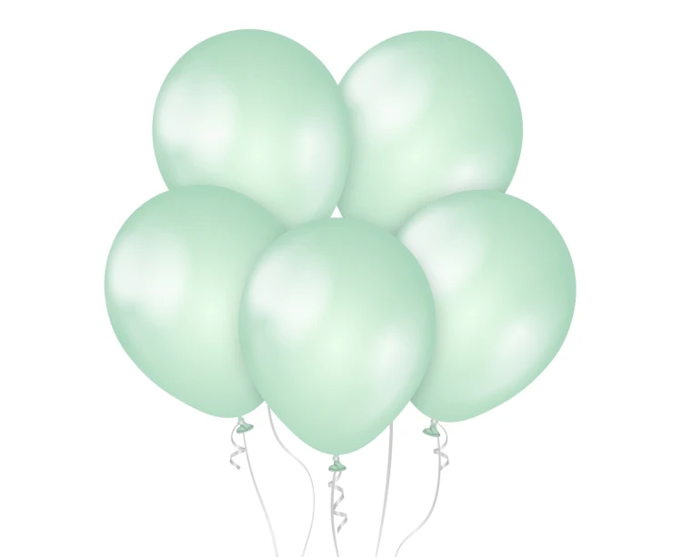 Balony Kalisan 11", perłowe zielone, 50 szt.
