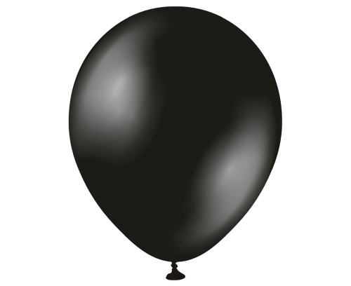 Balony Kalisan 11", metalik czarne, 50 szt.