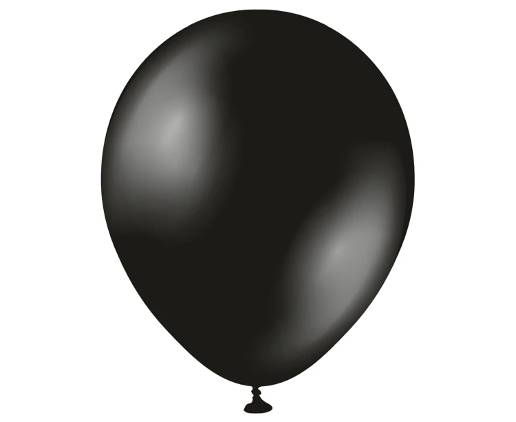 Balony Kalisan 11", metalik czarne, 50 szt.