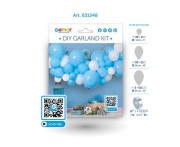 Girlanda balonowa DIY Baby Blue, 65 szt.