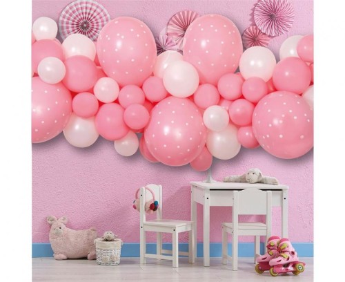Girlanda balonowa DIY Baby Pink, 65 szt.