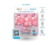 Girlanda balonowa DIY Baby Pink, 65 szt.