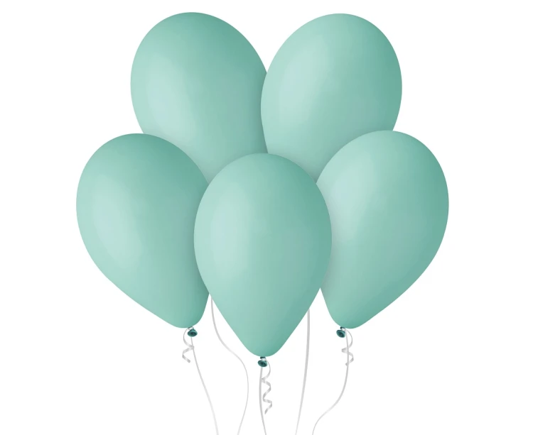 Balony miętowe pastelowe 30 cm - zestaw 100 sztuk Tiffany
