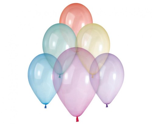 Balony Gemar 12", crystal mix, 100szt.
