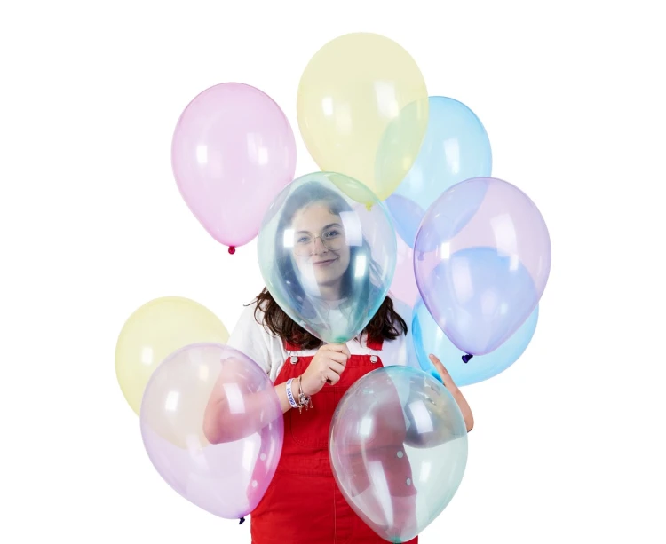 Balony Gemar 12", crystal mix, 100szt.