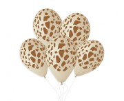 Balony Gemar 13", żyrafa, latte, 50szt.