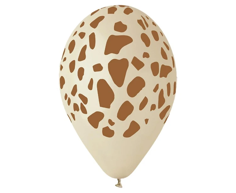 Balony Gemar 13", żyrafa, latte, 50szt.