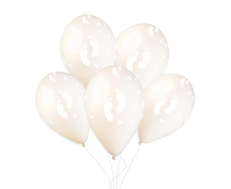 Balony Gemar 13", stópki dziecięce, lniane, 50szt