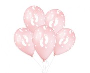 Balony Gemar 13", stópki dziecięce, pudrowe różowe, 50pcs