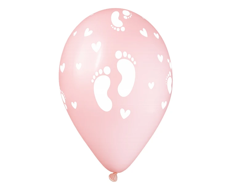 Balony Gemar 13", stópki dziecięce, pudrowe różowe, 50pcs